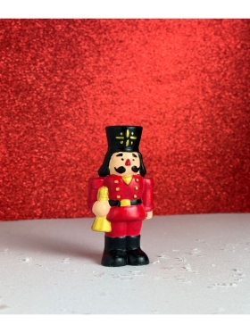 Kırmızı Yılbaşı Dekoru Fındık Kıran Kurşun Asker Nutcracker Yeni Yıl Biblo