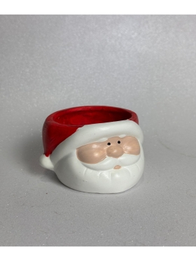 Yılbaşı Noel Baba Figürlü Boş Sukulent Saksı